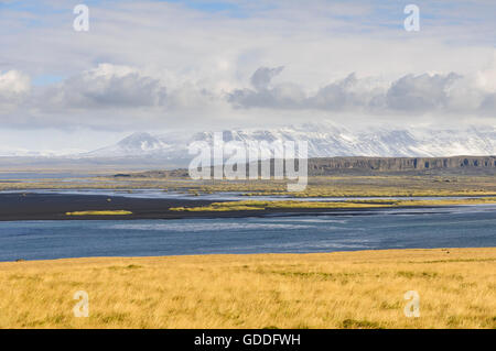 Am Fjord Hunafjördur in der großen Bucht Húnaflói im Norden Islands. Stockfoto