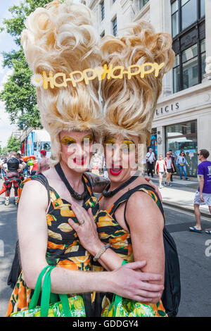 England, London, jährliche Pride Parade Teilnehmer Stockfoto