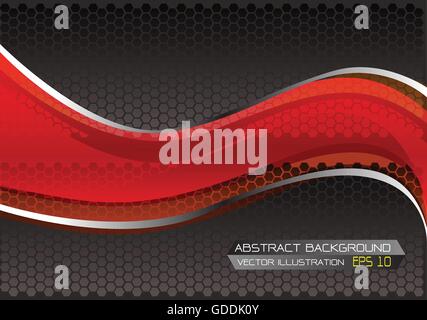 Abstrakt rot Hintergrund Technologie design Vector Illustration. Stock Vektor