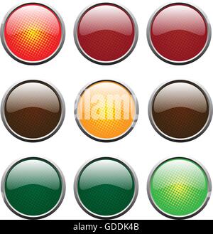 Ampelset Sammlung auf weißem Hintergrund Vektor-Illustration Design. Stock Vektor