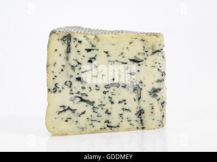 BLEU DES CAUSSES, EIN FRANZÖSISCHER KÄSE AUS KUHMILCH HERGESTELLT Stockfoto