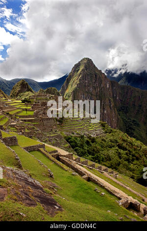 MACHU PICCHU, DIE VERLORENE STADT DER INKAS, PERU Stockfoto