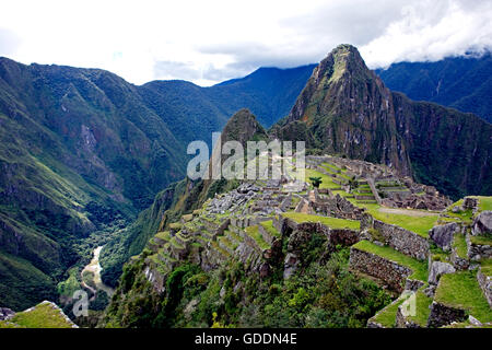 Machu Picchu, die verlorene Stadt der Inkas in Peru Stockfoto