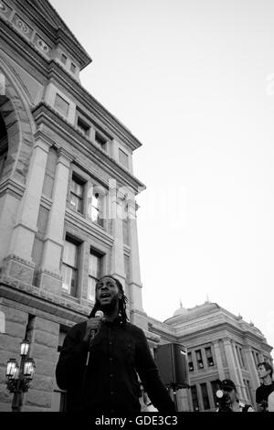 Texas, USA. 15. Juli 2016. Black lebt Angelegenheit Protest vor Texas Capitol Building © Corey Mendez/Alamy Live News Stockfoto