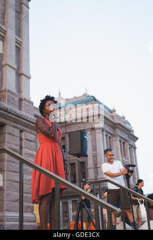 Texas, USA. 15. Juli 2016. Black lebt Angelegenheit Protest vor Texas Capitol Building Credit: Corey Mendez/Alamy Live News Stockfoto
