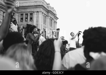 Texas, USA. 15. Juli 2016. Black lebt Angelegenheit Protest vor Texas Capitol Building © Corey Mendez/Alamy Live News Stockfoto