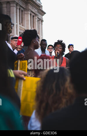 Texas, USA. 15. Juli 2016. Black lebt Angelegenheit Protest vor Texas Capitol Building Credit: Corey Mendez/Alamy Live News Stockfoto
