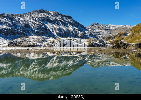 An den Seen Lais da Rims im Bereich Lischana im Unterengadin, Schweiz. Stockfoto