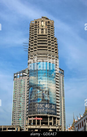 Das berühmte verlassenen Hochhaus, bekannt als "The Ghost Tower", Bangkok, Thailand. Stockfoto