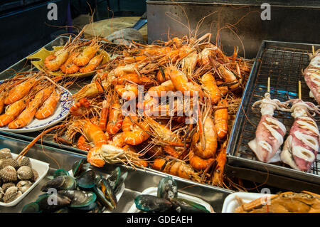 Essen Ständen und Restaurants, Bangkok, Thailand. Stockfoto