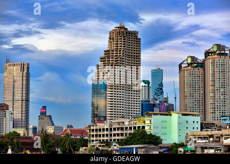 Das berühmte verlassenen Hochhaus, bekannt als "The Ghost Tower", Bangkok, Thailand. Stockfoto