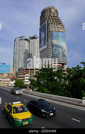 Das berühmte verlassenen Hochhaus, bekannt als "The Ghost Tower", Bangkok, Thailand. Stockfoto