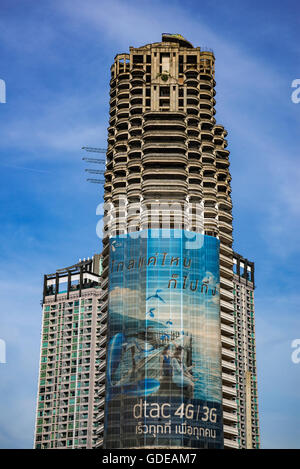 Das berühmte verlassenen Hochhaus, bekannt als "The Ghost Tower", Bangkok, Thailand. Stockfoto