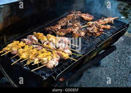 Essen Ständen und Restaurants, Bangkok, Thailand. Stockfoto