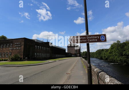 Deanston Distillery Schottland Juli 2016 Stockfoto