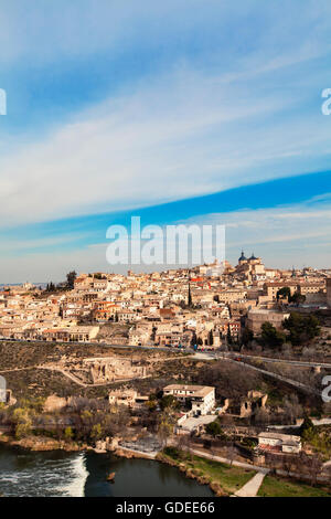 Panoramablick auf Stadt Toledo in Spanien Stockfoto