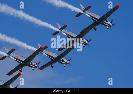 Orlik Kunstflugstaffel der polnischen Luftwaffe an RAF Fairford RIAT Stockfoto