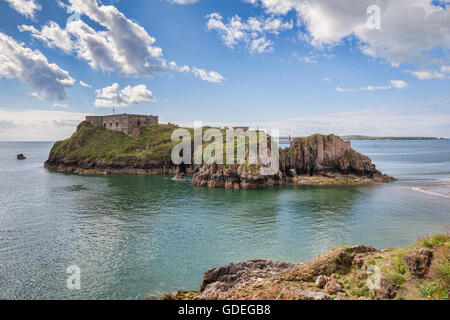 St. Catherines Island und Forts, Tenby, Pembrokeshire, Wales, UK Stockfoto