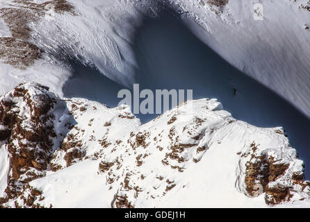 Fußweg über Berge, Schweiz Stockfoto