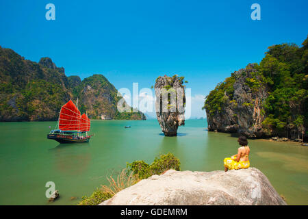 James Bond Insel, Phang-Nga Bay Nationalpark, Phuket, Thailand / Phangnga Stockfoto