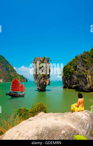 James Bond Insel, Phang-Nga Bay Nationalpark, Phuket, Thailand / Phangnga Stockfoto