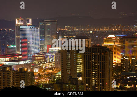 Blick vom Turm der Taipeh 101, Taipeh, Taiwan Stockfoto