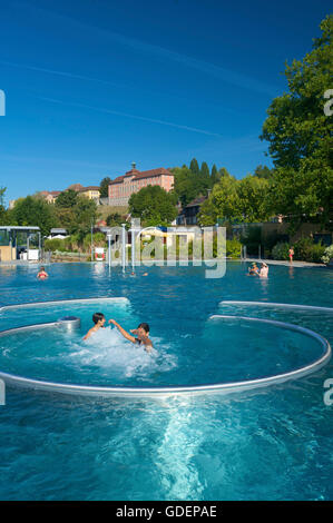 Freibad in Meersburg, Bodensee, Baden-Württemberg, Deutschland Stockfoto