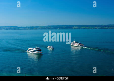 Fähren in der Nähe Hagnau, Bodensee, Baden-Wuertttemberg, Deutschland Stockfoto