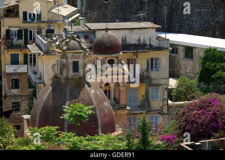 Korfu-Stadt, Kerkyra, Korfu, Ionische Inseln, Griechenland Stockfoto