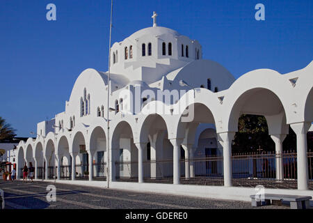 Mitropolis Kirche, Fira, Santorini, Kykladen, Griechenland / Thira Stockfoto