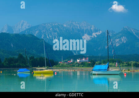 See Forggensee, Allgäu, Bayern, Deutschland Stockfoto