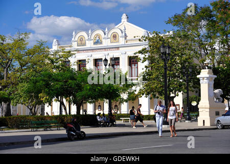 Teatro Tomas Terry, Parque Jose Marti, Cienfuegos, Kuba Stockfoto