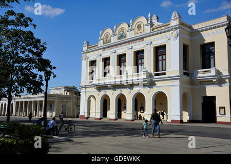 Teatro Tomas Terry, Parque Jose Marti, Cienfuegos, Kuba Stockfoto