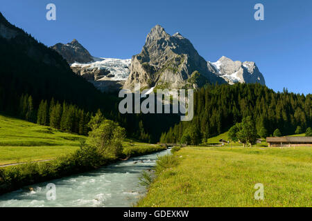 Wellhorns, Rosenlauital, Schweizer Berge Stockfoto