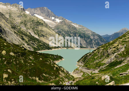 Grimsel pass, Raterichsbodensee, Schweizer, Räterichsbodensee, Lake Raterichsboden, Lake Räterichsboden Stockfoto