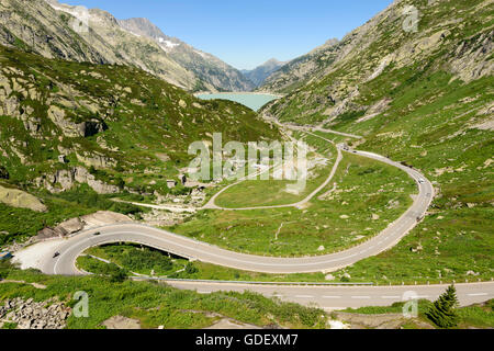 Grimsel pass, Raterichsbodensee, Schweizer, Räterichsbodensee, Lake Raterichsboden, Lake Räterichsboden Stockfoto