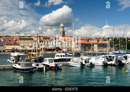 Kroatien, Europa, Insel Juni 2013, Krk, Altstadt Stockfoto