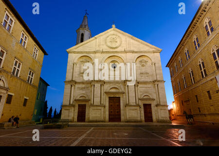 Europa, Italien, Toskana, Pienza, Dom, Kirche, Dom, Val d ' Orcia, September 2013, UNESCO, Stockfoto