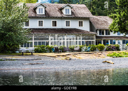 Crescent Lake Lodge olympic Nationalpark Stockfoto