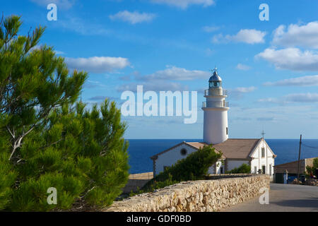 Leuchtturm, Punta de Capdepera, Cala Rajada, Mallorca, Balearen, Spanien Stockfoto