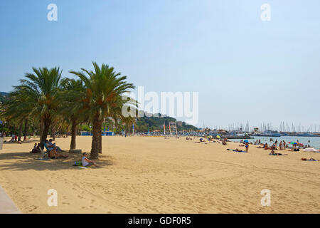 Saint-Clair Beach, Corniche des Maures, Le Lavandou, Cote d ' Azur, Frankreich Stockfoto