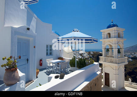 Hotel in Imerovigli, Santorin, Kykladen, Griechenland Stockfoto