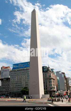 Obelisk von Buenos Aires (Obelisco de Buenos Aires), Buenos Aires, Argentinien Stockfoto