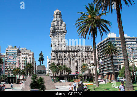 Salve-Palast, Independence Platz, Plaza Independencia, Montevideo, Uruguay Stockfoto