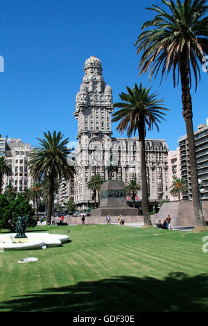 Salve-Palast, Independence Platz, Plaza Independencia, Montevideo, Uruguay Stockfoto