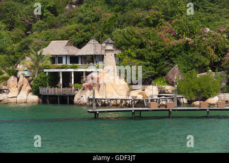 Kleine Bungalow-Anlage Ngoc Suong in Cam Ranh Bay, Nha Trang, Vietnam Stockfoto