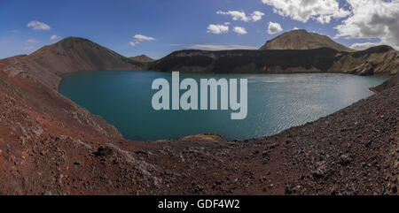 Craterlake Bahylurr, Landmannalaugar, Fjallabak Naturschutzgebiet, Island Stockfoto