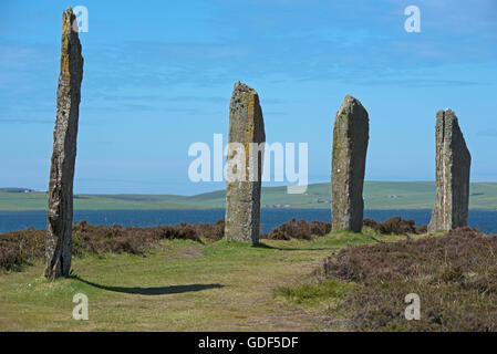 Ring of Brodgar Standing Stones, strenge. Festland-Orkney-Inseln.  SCO 10.720. Stockfoto