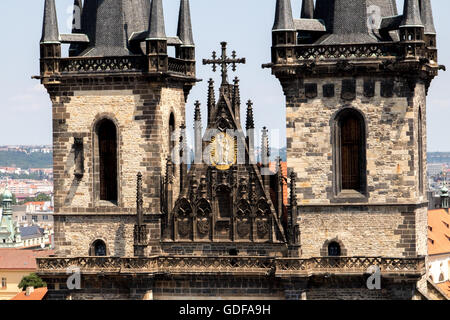 Tyn Kathedrale der Jungfrau Maria, Prag, Tschechische Republik Stockfoto