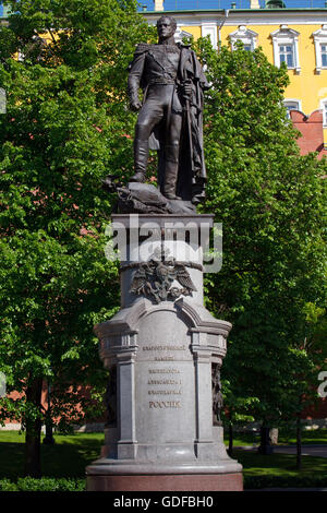 Denkmal für König Alexander II in Moskau, Russland Stockfoto